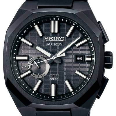 Montre Astron Quartz GPS Solar Homme Noire SSJ015J1 - Seiko