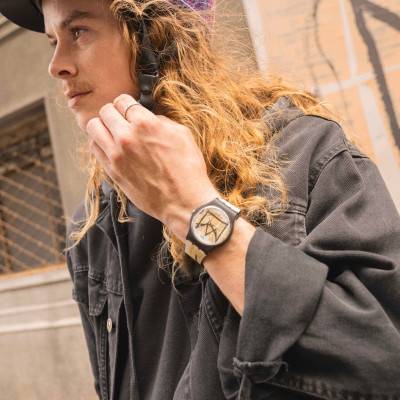 Untitled By Jean-Michel Basquiat SUOZ355 Watch - Swatch