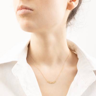 375/1000 Yellow Gold Zodiac Sign Necklace, 42 cm Length - Ocarat