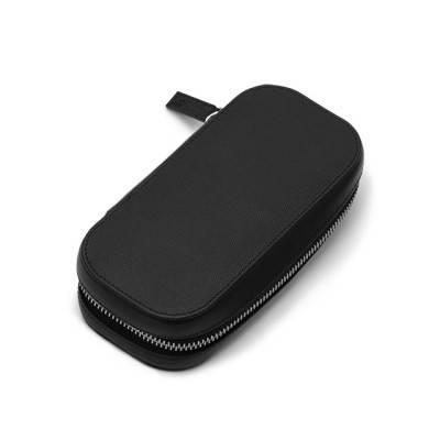 Pochette 2 Montres Noire doublure marine Bouveret x Ocarat - Bouveret