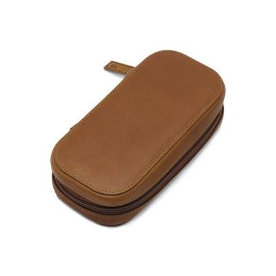 Pochette 2 Montres Cognac doublure cognac Bouveret x Ocarat - Bouveret
