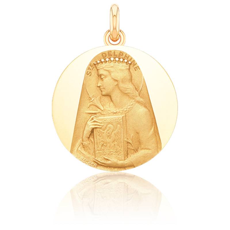 Médaille Sainte Delphine, Médaille en or jaune à partir de 15 mm Ocarat