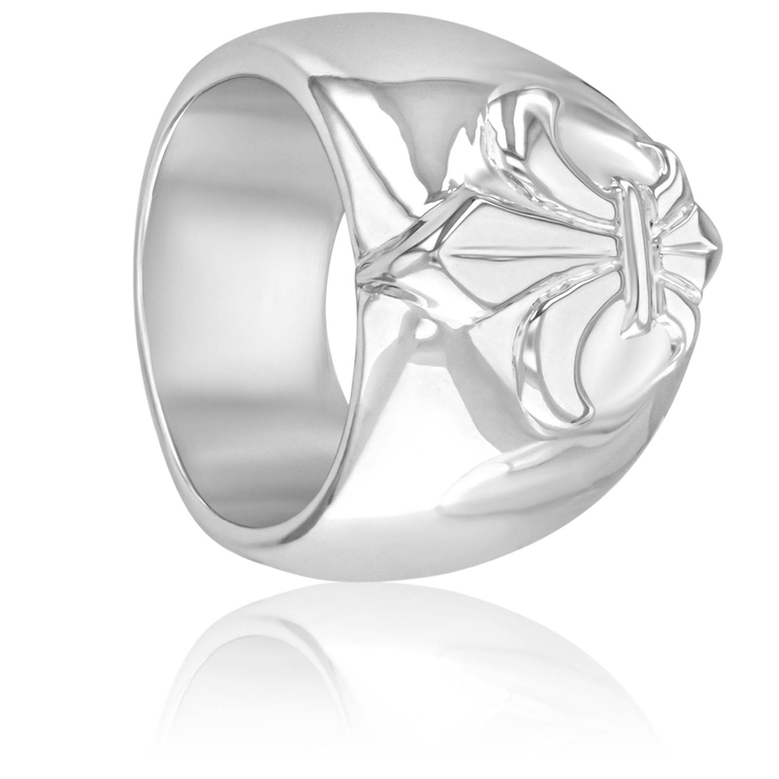 Bague argent fleur online de lys