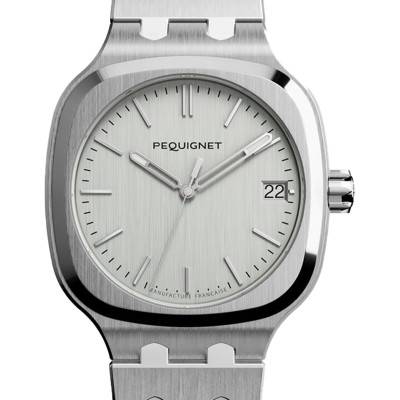 Pequignet Silver Concorde wall clock 36mm 9046433 - Pequignet