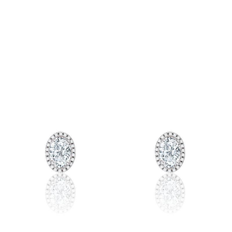 Puces d'oreilles Diamants Coussins 0,50 ct, Or 750 - Divine - Ocarat