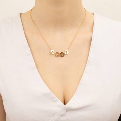 Collier Love Plaqué Or, Longueur 42 cm - Emanessence
