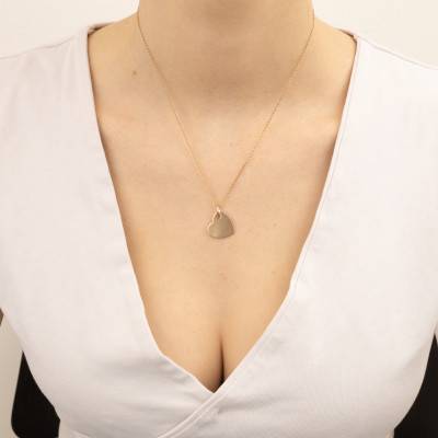 Pendentif Coeur Plaqué Or - Emanessence