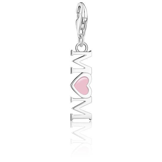 Charm coeur gravé avec fermoir mousqueton, personnalisé