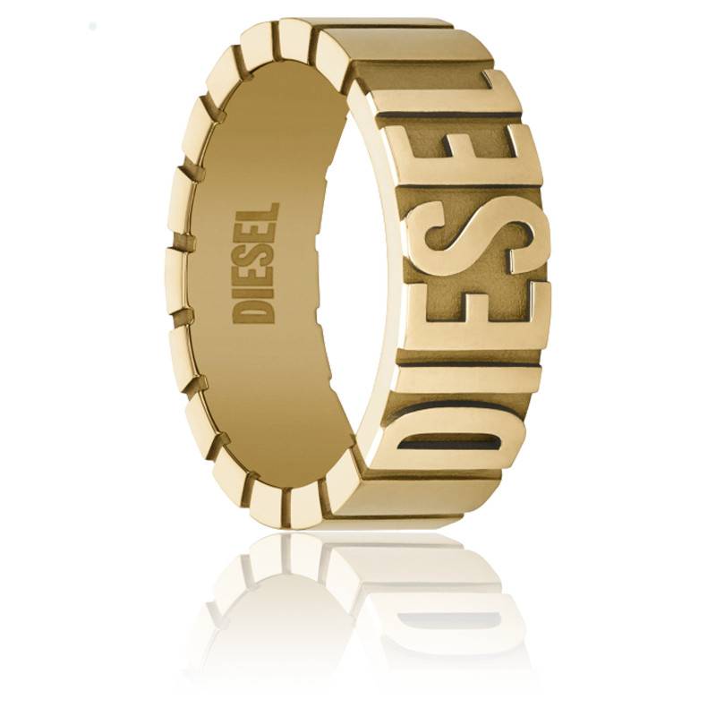 Bague Diesel Ciselée en Acier Doré DX1439710 - Diesel - Ocarat