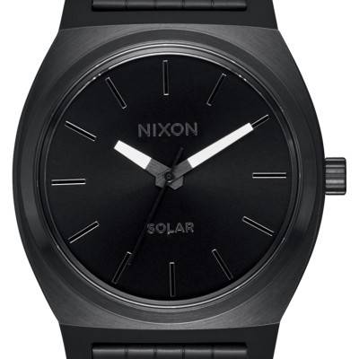 Time Teller Solar All Black / White Watch A1369 756-00 - NIXON