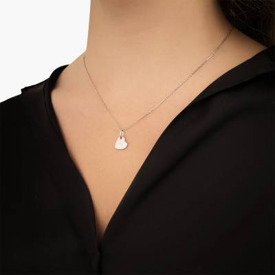 Customizable 925 Silver Heart Pendant - Naïades