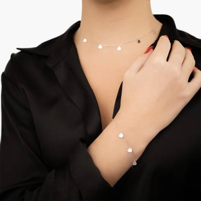 Collier Pampilles Coeur en Argent, Longueur 45 cm - Naïades