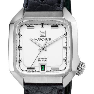 AM2 Slim Automatic White Watch - March LAB