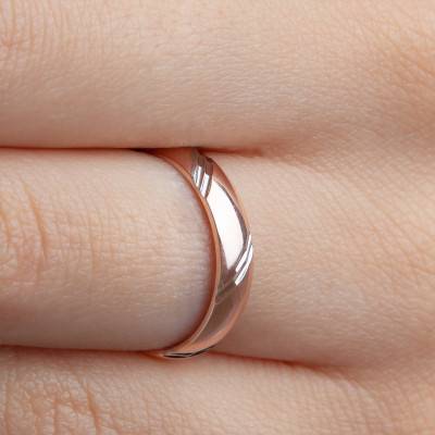Alliance Demi-Bombée en 2 Ors 750, Largeur 4 mm - Amore
