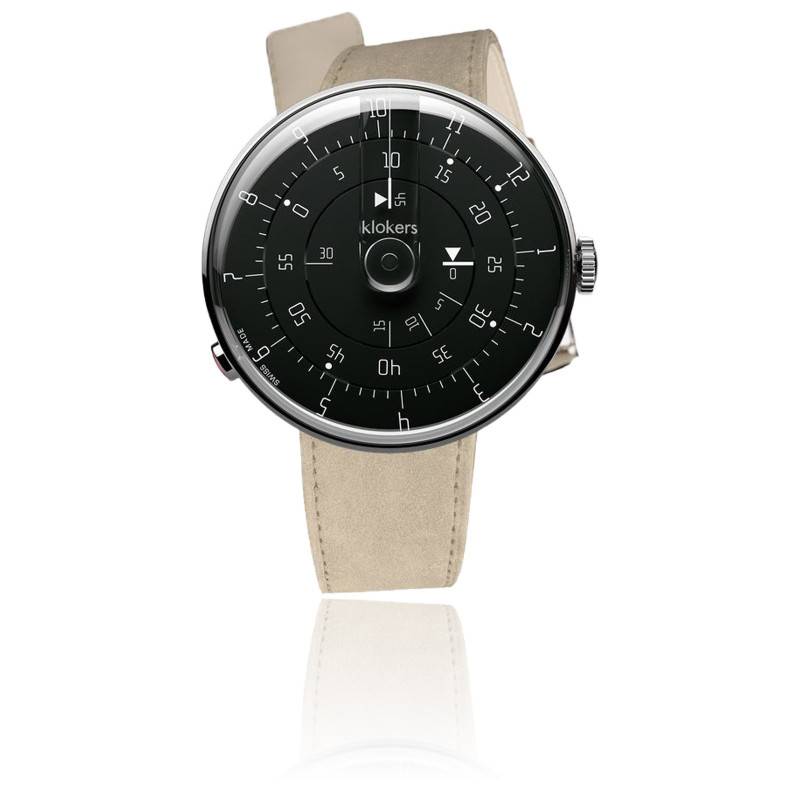 Montre KLOK 01 Minimal Black Cuir Klokers Ocarat