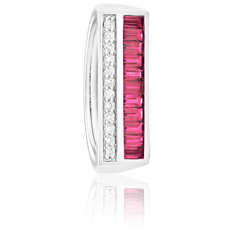 Élégante Bague Rectangulaire en Or et Zircone