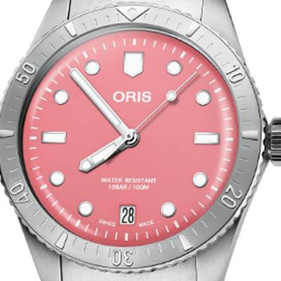 Divers Sixty Five Cotton Candy Pink Watch 01 733 7771 4058-07 - Oris