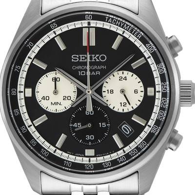 Black and White Men's Sport Quartz Watch SSB429P1 - Seiko