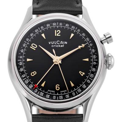 Cricket Tradition 39 mm Black Plain Watch - Vulcain