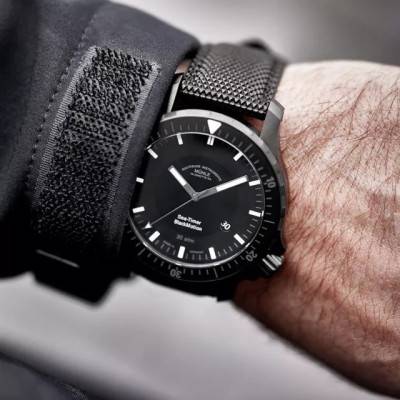 Montre Sea-Timer Blackmotion M1-41-83-CB - Mühle Glashütte