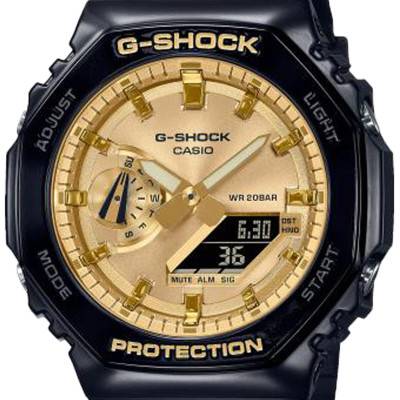 wall clock 2100 Black & Gold GA-2100GB-1AER - Casio G-Shock