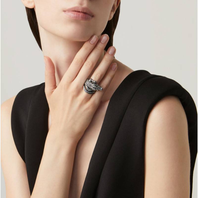 Bague Crocodile en Argent 925 08680 Giovanni Raspini Ocarat