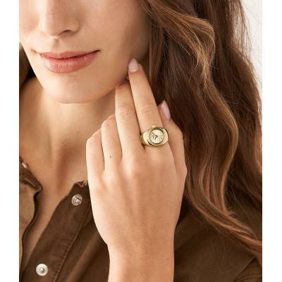 Gold Round Ring Watch ES5246 - Fossil
