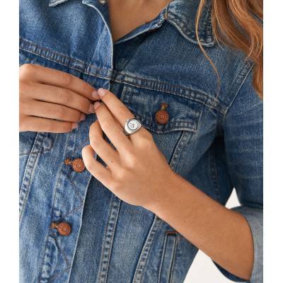 Silver Round Watch Ring ES5245 - Fossil