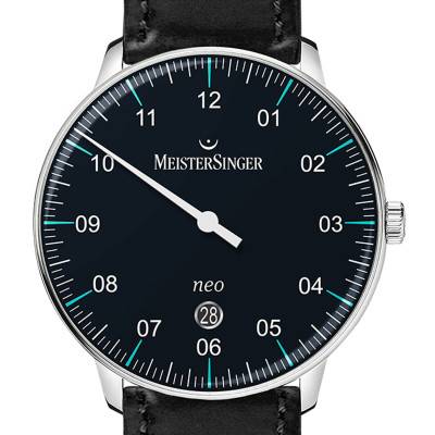 Neo Plus Watch Black / Azure Blue NE402T - MeisterSinger