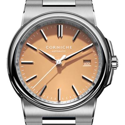 La Grande Corniche Steel with Salmon Dial Watch - Corniche