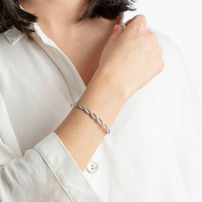 Bracelet Jonc Torsadé Lotus Silver en Argent 925 - LP1874-2/1 - Lotus