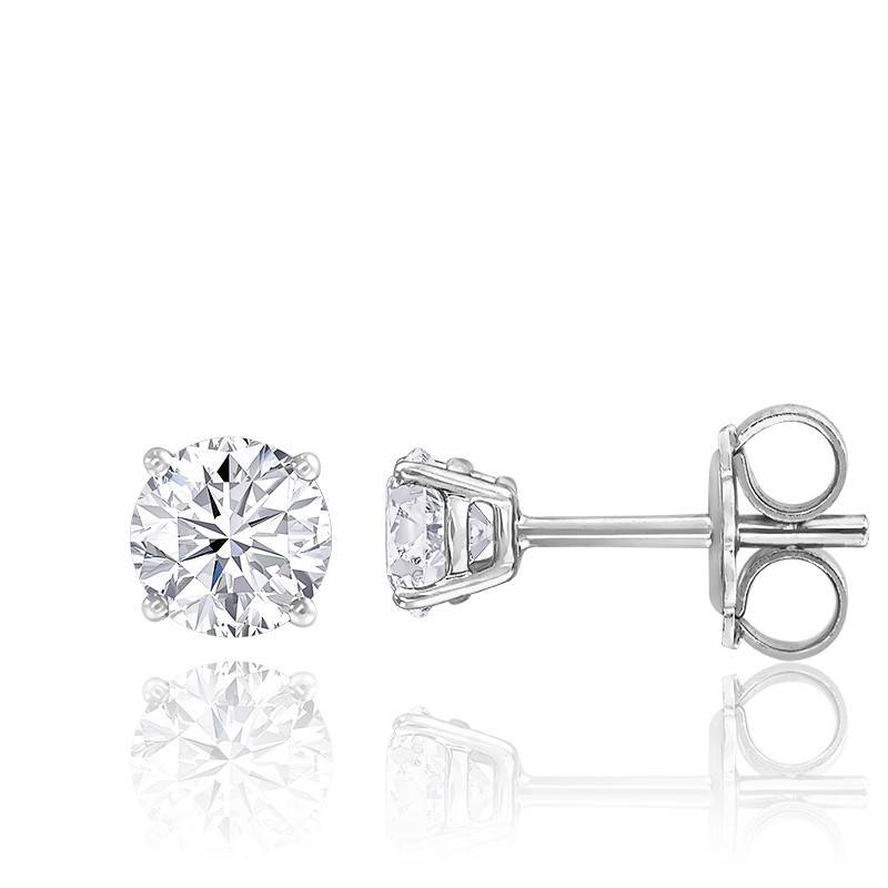 Puces d'oreilles Diamants Coussins 0,50 ct, Or 750 - Divine - Ocarat