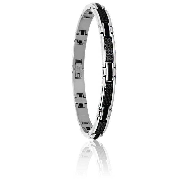 Bracelet Magnum Acier PVD Noir 22 cm B031981 Rochet Ocarat