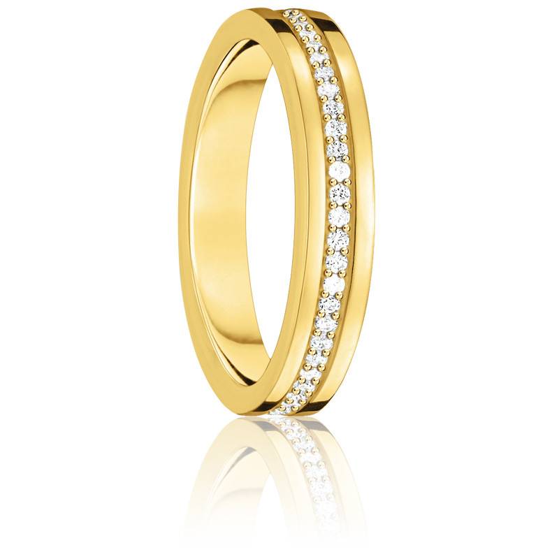 Yellow Gold-Plated Update Band Ring & Cubic Zirconia - TR2117-414-14-54 - Thomas Sabo