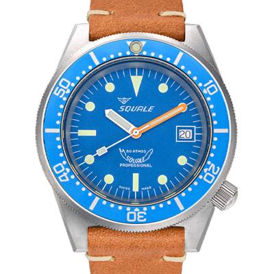 1521 Blue Blasted Leather 1521BLUEBL.PC Watch - Squale