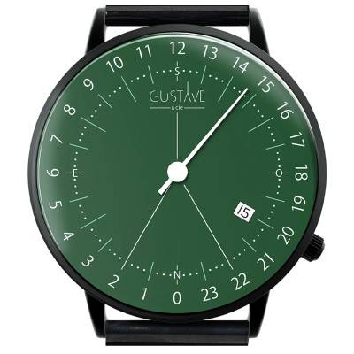 Montre 24h Antoine Milanais Noir - Gustave & Cie