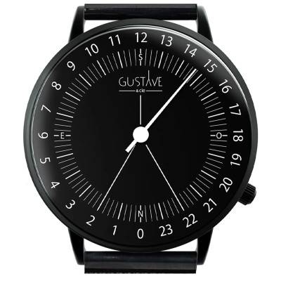 Black & Black Milanese 24H Antoine Watch 40mm - Gustave & Cie
