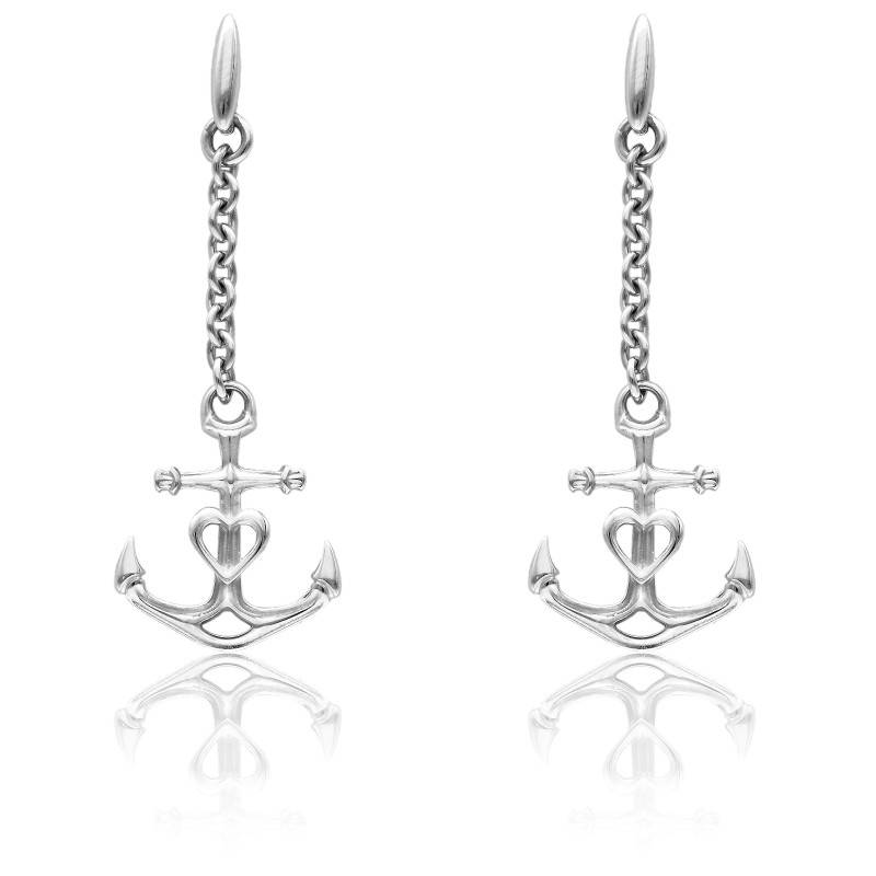 boucles d'oreilles hermes mini chaine d'ancre argent