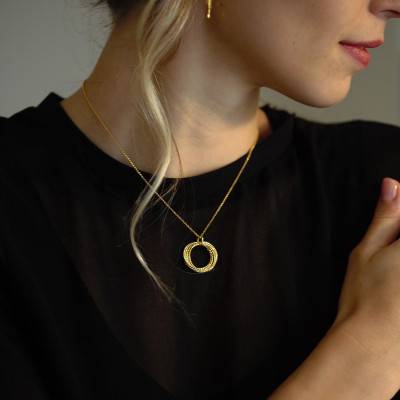 Diana 925 Gold-Plated Silver Necklace, 34 cm Length - Orus Bijoux