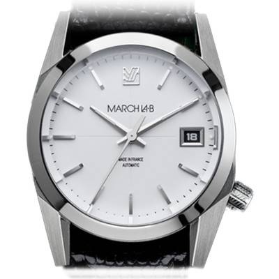 AM69 Automatic White wall clock - March LAB