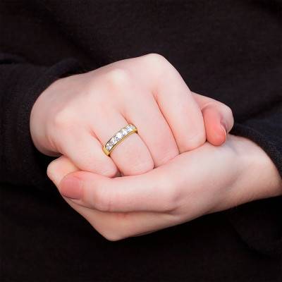 Half Eternity Wedding Ring Anténor in 750 Yellow Gold & G SI2 Diamonds 1.60 ct - Alliantine