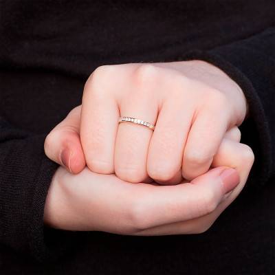Alliance Anténor en Or Rose 750 & Diamants GSI2 0,25 ct - Alliantine