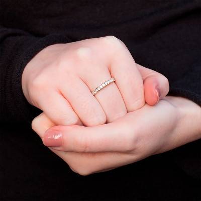 Alliance Anténor en Or Rose 750 & Diamants GSI2 0,30 ct - Alliantine