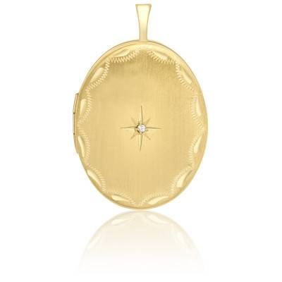 Pendentif Perle De Culture Et Diamant 0.01 ct Or Jaune 750 - Ocarat