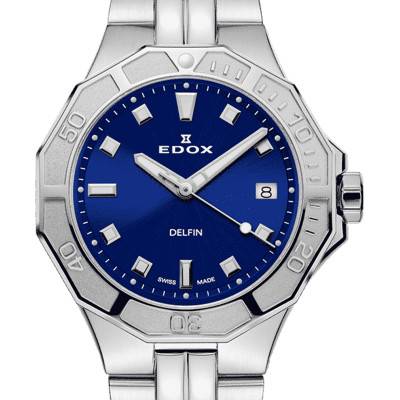 Montre femme Delfin Diver Date Lady 53020-3M-BUN - Edox