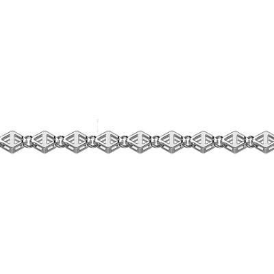925 Silver & Black Spinel Insignia Bracelet, 19 cm to 21 cm - EXB596 - Zancan