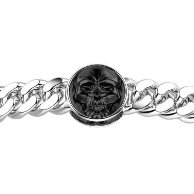 925 Silver Vendetta Bracelet, Length 19 cm to 21 cm - EXB774 - Zancan