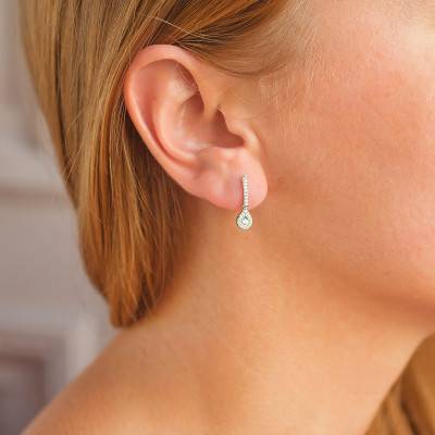 Boucles d'oreilles rivière Diamants GSI2 0,35 ct, Or Jaune 750 - Diamond Lady