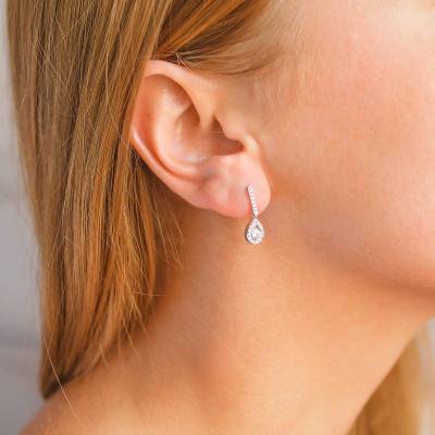 Boucles d'oreilles rivière Diamants GSI2 0,67 ct en Or Jaune 750 - Diamond Lady