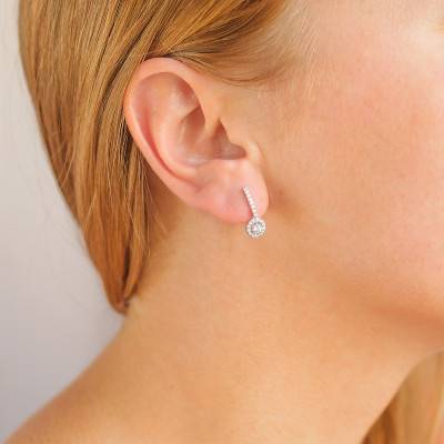 Boucles d'oreilles en Or Jaune 750 & Diamants GSI2 0,58 ct - Diamond Lady